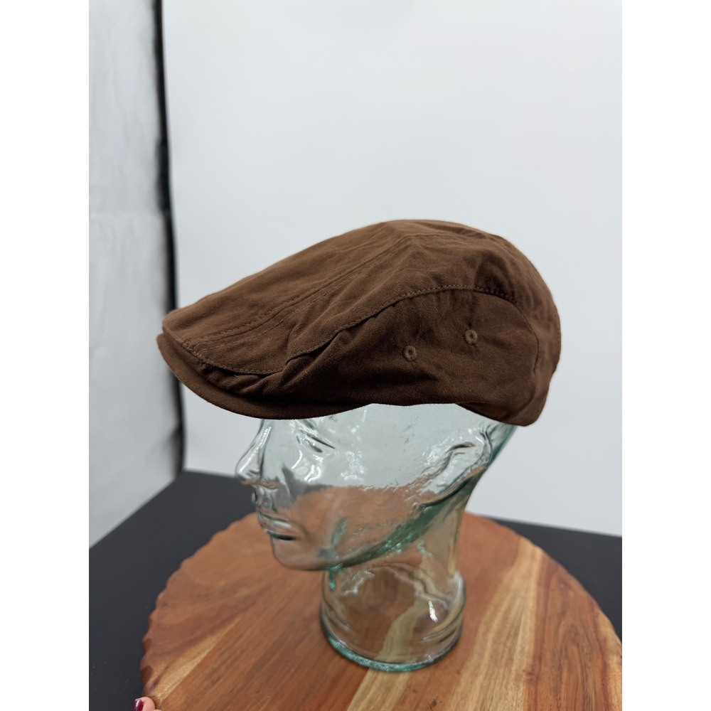 American Classics Russell Simmons Flat Cap Mens M/L Brown Fauxβ Suede Ivy Hat